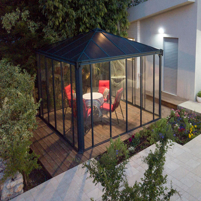 Palram Canopia | Ledro 12x12 ft Enclosed Gazebo Gray/Bronze - HG9192