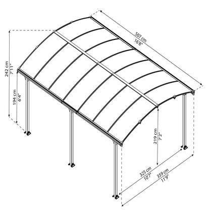 Palram - Canopia | Tucson 5000 12x16 ft Gazebo - HG9162