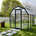 Palram Canopia | EcoGrow Greenhouse Kit - 6 Ft Wide - Green With 6mm Twin-wall Polycarbonate Glazing - HG7006