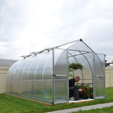 Garden Igloo Palram Canopia Bella Greenhouse 8 Ft Wide - Silver With 6mm Twin-wall Poly-carbonate Glazing