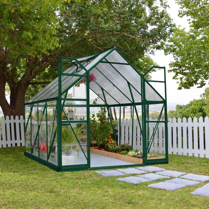 Palram Canopia | Balance Greenhouse Kit 8 Ft Wide Green With 0.8mm Polycarbonate Glazing - HG6108G