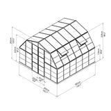 Garden Igloo Palram Canopia 12x12 Ft Americana Greenhouse Kit With 0.8mm Poly carbonate Glazing HG5212