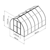 Garden Igloo Palram Canopia Bella Greenhouse 8 Ft Wide - Silver With 6mm Twin-wall Poly-carbonate Glazing