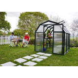 Palram Canopia | EcoGrow Greenhouse Kit - 6 Ft Wide - Green With 6mm Twin-wall Polycarbonate Glazing - HG7006