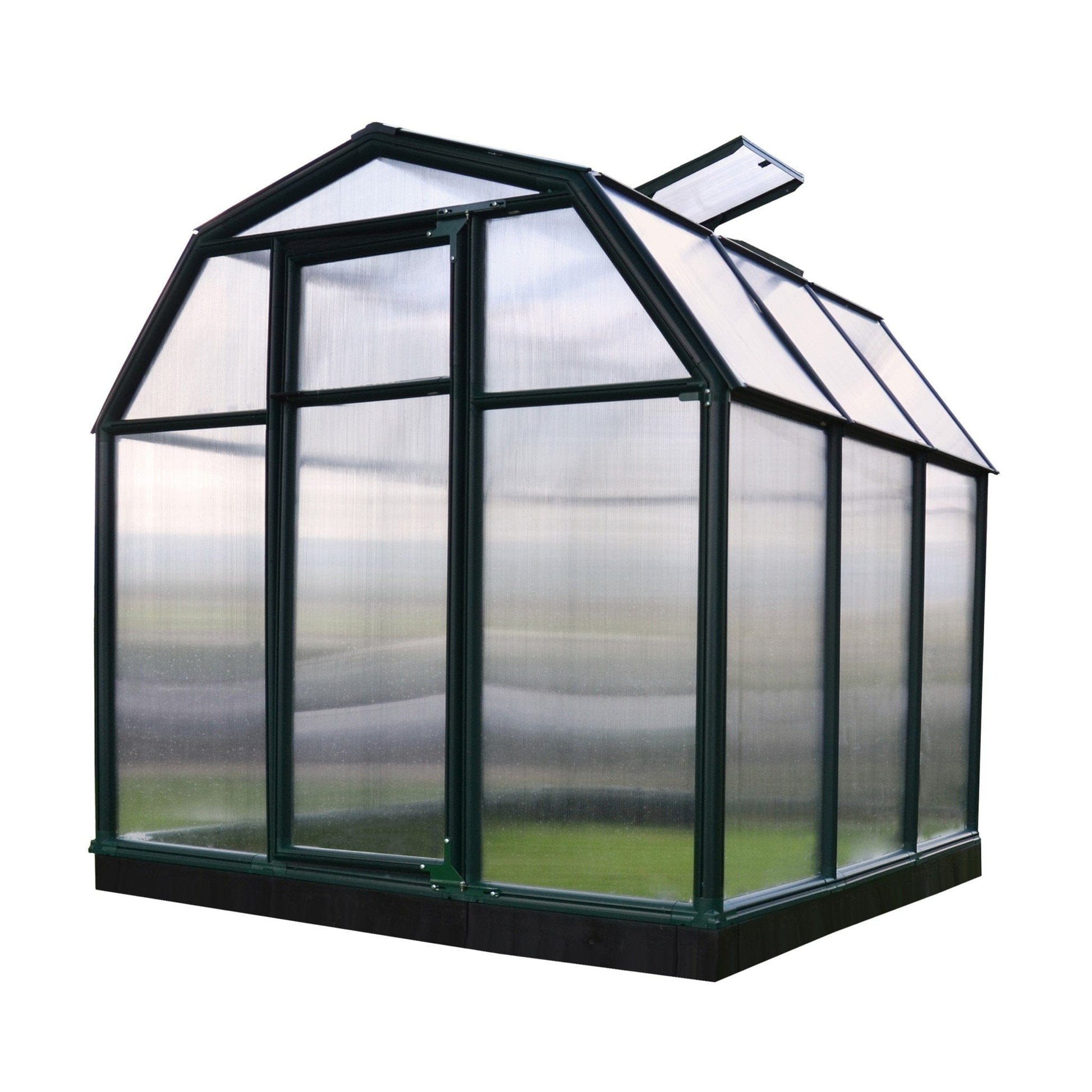 Palram Canopia | EcoGrow Greenhouse Kit - 6 Ft Wide - Green With 6mm Twin-wall Polycarbonate Glazing - HG7006