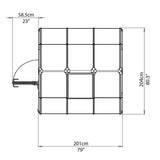 Palram Canopia | EcoGrow Greenhouse Kit - 6 Ft Wide - Green With 6mm Twin-wall Polycarbonate Glazing - HG7006