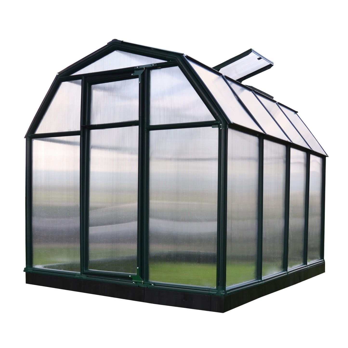 Palram - Canopia | EcoGrow Greenhouse Kit - 6 Ft Wide - Green With 6mm Twin-wall Polycarbonate Glazing - HG7006