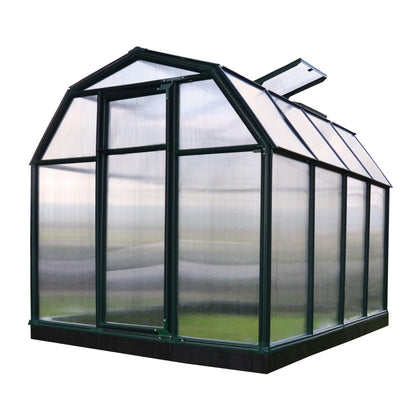 Palram - Canopia | EcoGrow Greenhouse Kit - 6 Ft Wide - Green With 6mm Twin-wall Polycarbonate Glazing - HG7006