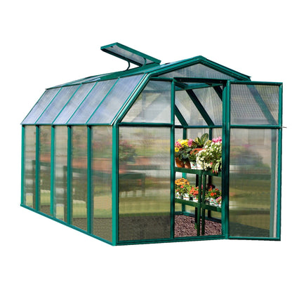 Palram - Canopia | EcoGrow Greenhouse Kit - 6 Ft Wide - Green With 6mm Twin-wall Polycarbonate Glazing - HG7006