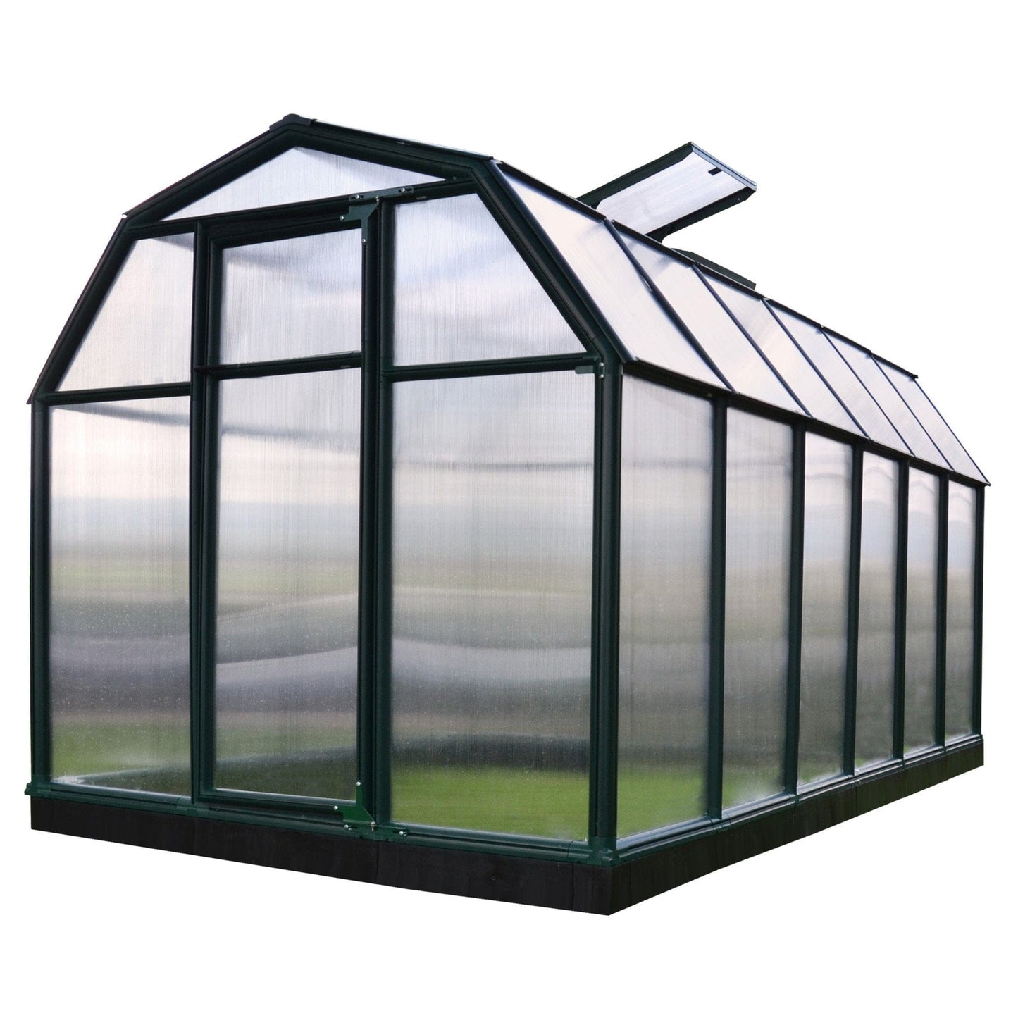 Palram - Canopia | EcoGrow Greenhouse Kit - 6 Ft Wide - Green With 6mm Twin-wall Polycarbonate Glazing - HG7006