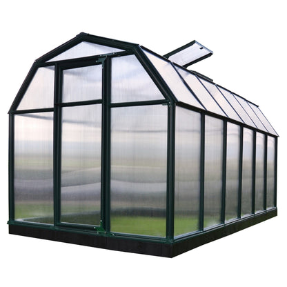 Palram - Canopia | EcoGrow Greenhouse Kit - 6 Ft Wide - Green With 6mm Twin-wall Polycarbonate Glazing - HG7006