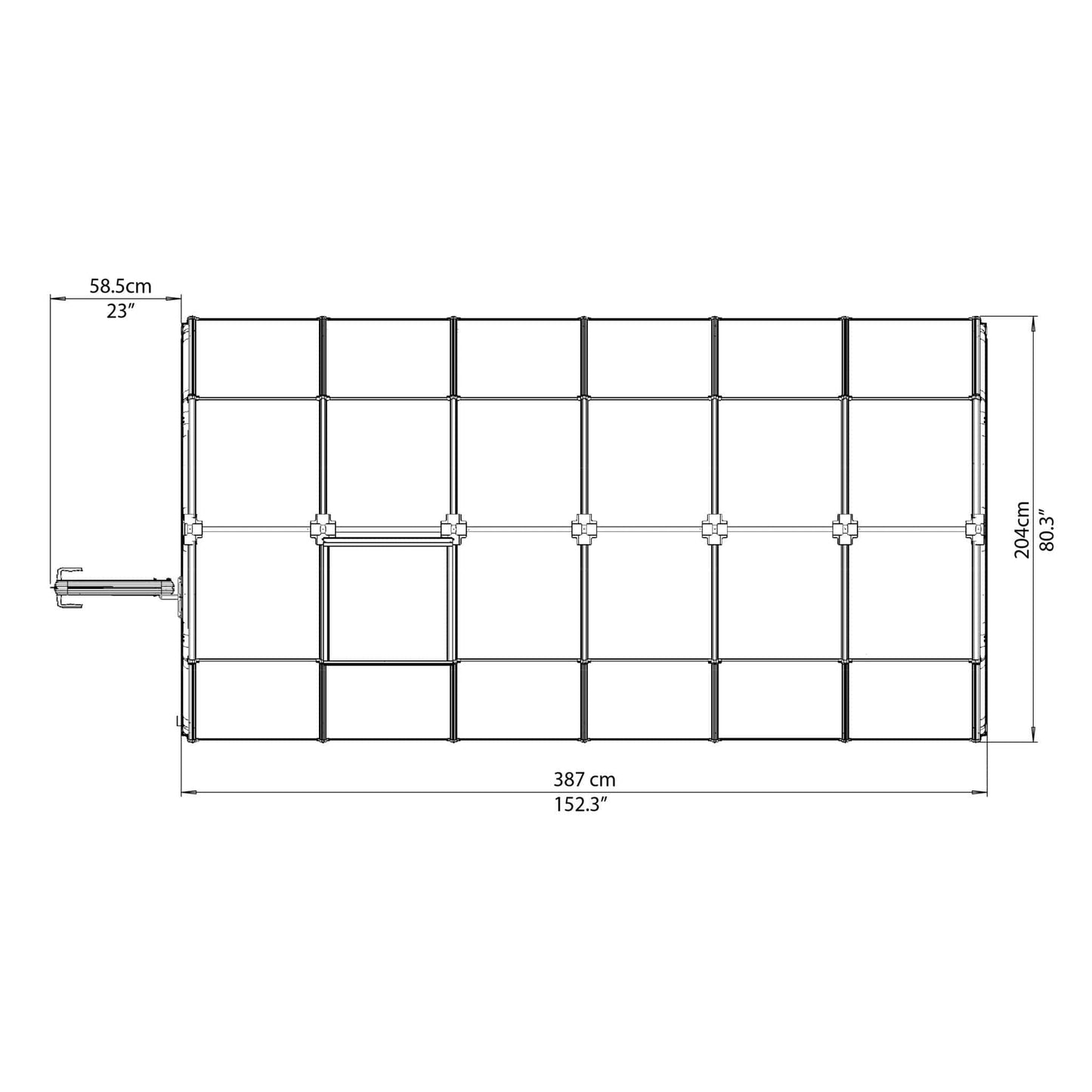Palram - Canopia | EcoGrow Greenhouse Kit - 6 Ft Wide - Green With 6mm Twin-wall Polycarbonate Glazing - HG7006