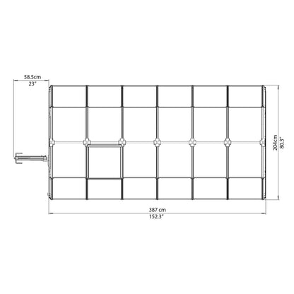 Palram - Canopia | EcoGrow Greenhouse Kit - 6 Ft Wide - Green With 6mm Twin-wall Polycarbonate Glazing - HG7006