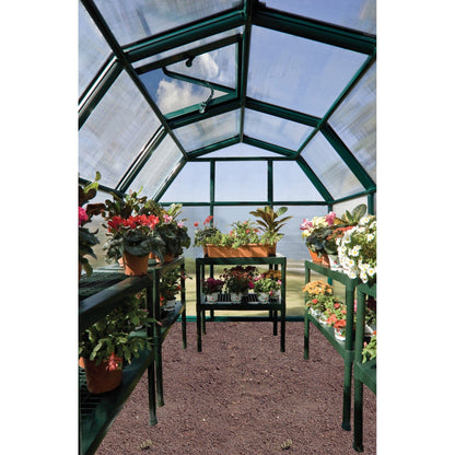 Palram - Canopia | EcoGrow Greenhouse Kit - 6 Ft Wide - Green With 6mm Twin-wall Polycarbonate Glazing - HG7006