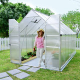 Palram Canopia | Essence Greenhouse Kit Silver With 4mm Twin-wall Polycarbonate Glazing - HG5812