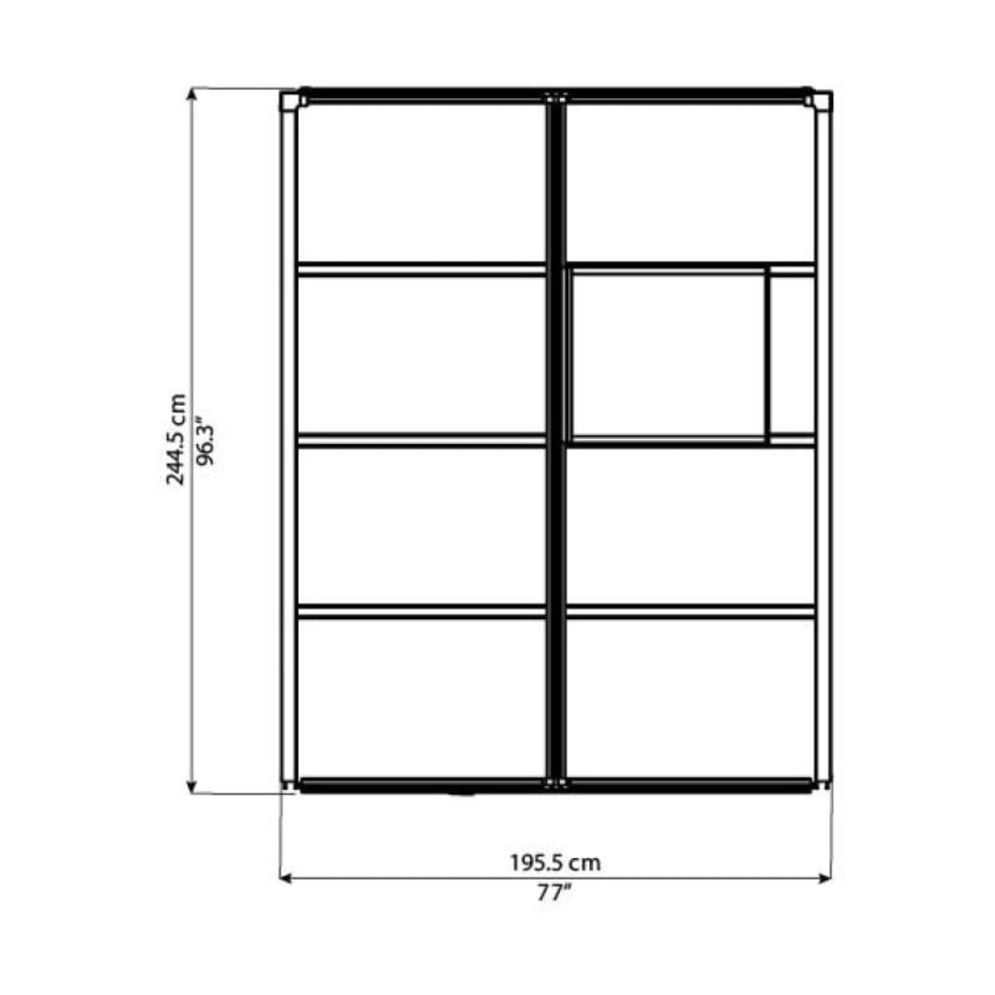 Palram Canopia | 6x8 Ft Glory Greenhouse Kit Gray With 10mm Twin-wall Polycarbonate Glazing - HG6608