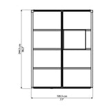 Palram Canopia | 6x8 Ft Glory Greenhouse Kit Gray With 10mm Twin-wall Polycarbonate Glazing - HG6608