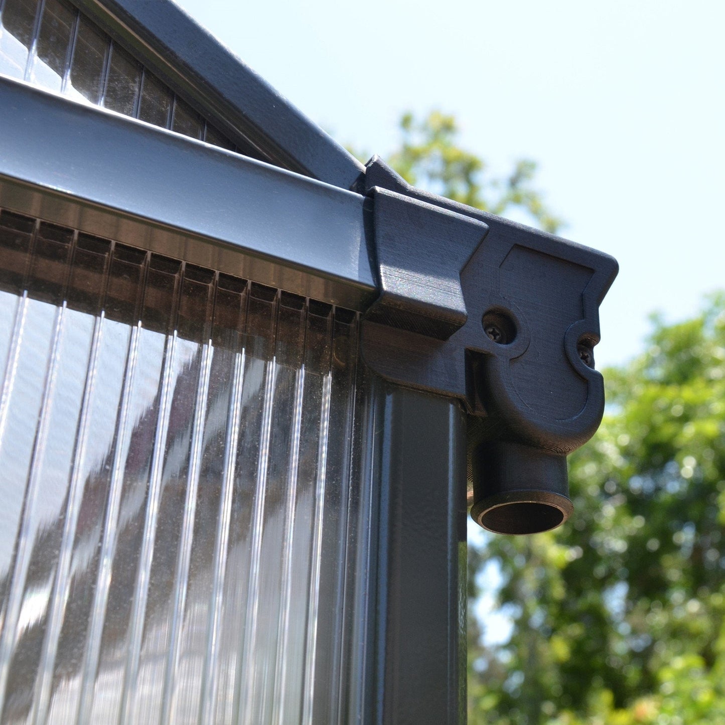 Palram - Canopia | Glory Premium Greenhouse Kit 8 Ft Wide - Gray With 10mm Twin-wall Polycarbonate Glazing - HG5608