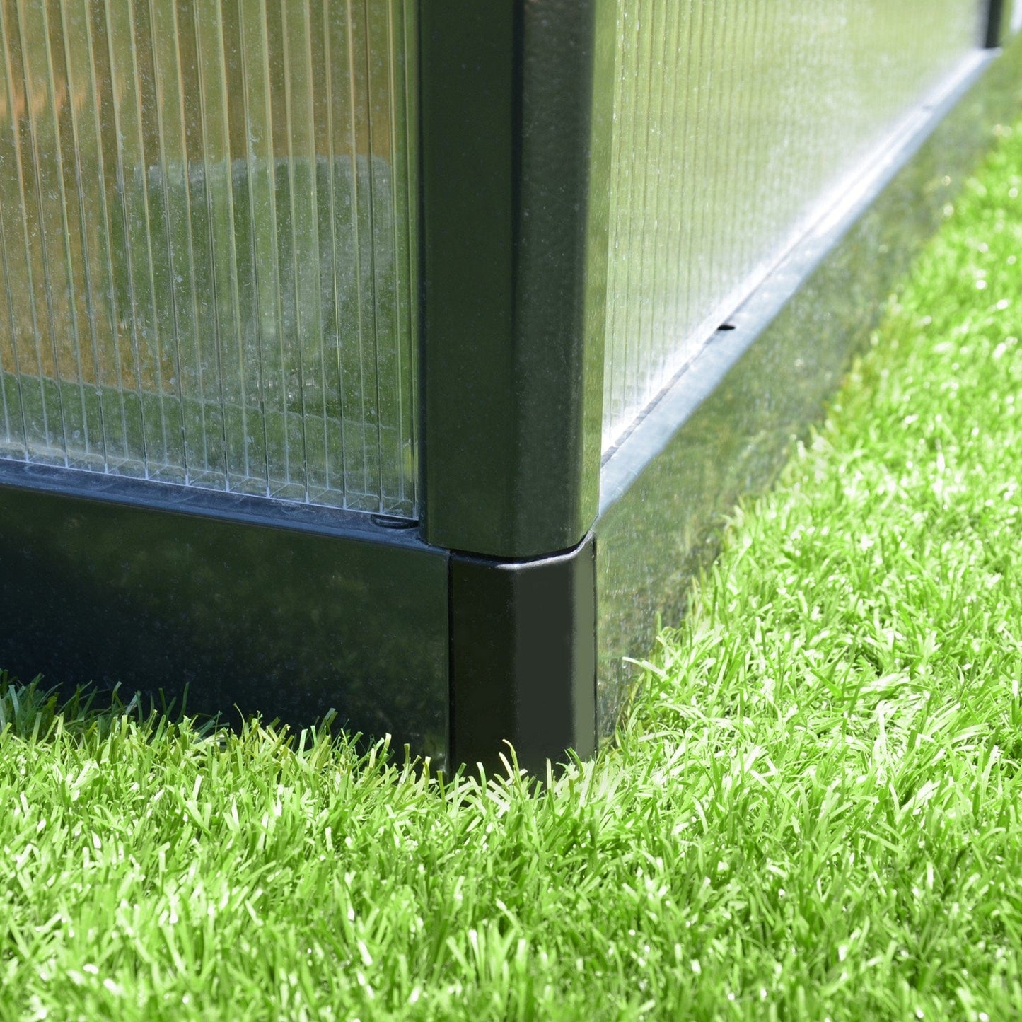 Palram - Canopia | Glory Premium Greenhouse Kit 8 Ft Wide - Gray With 10mm Twin-wall Polycarbonate Glazing - HG5608