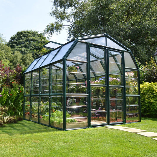 Palram Canopia | Grand Gardener Greenhouse Kit 8 Ft Wide Clear With 0.8mm Polycarbonate Glazing - HG7208C