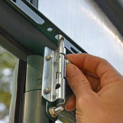 Palram - Canopia | Grand Gardener Greenhouse Kit - 8 Ft Wide - Green - 0.8mm Clear Polycarbonate Glazing - HG7208C