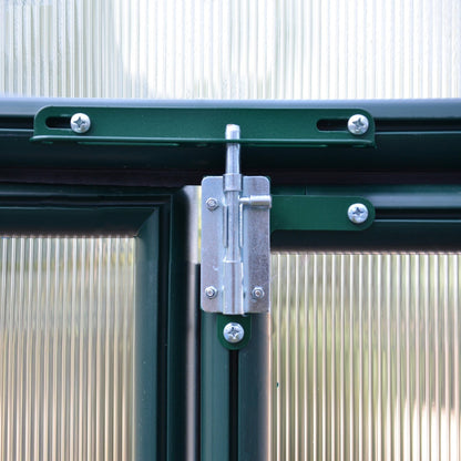 Palram - Canopia | Grand Gardener Greenhouse Kit - 8 Ft Wide - Green - 6mm Twin-wall Polycarbonate Glazing - HG7208