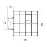 Palram Canopia | Hobby Gardener Greenhouse Kit 8 Ft Wide Green With 6mm Twin-wall Polycarbonate Glazing - HG7108