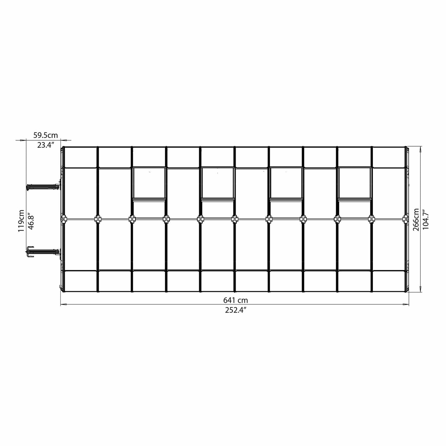 Palram - Canopia | Hobby Gardener Greenhouse Kit - 8 Ft Wide - Green With 6mm Twin-wall Polycarbonate Glazing - HG7108