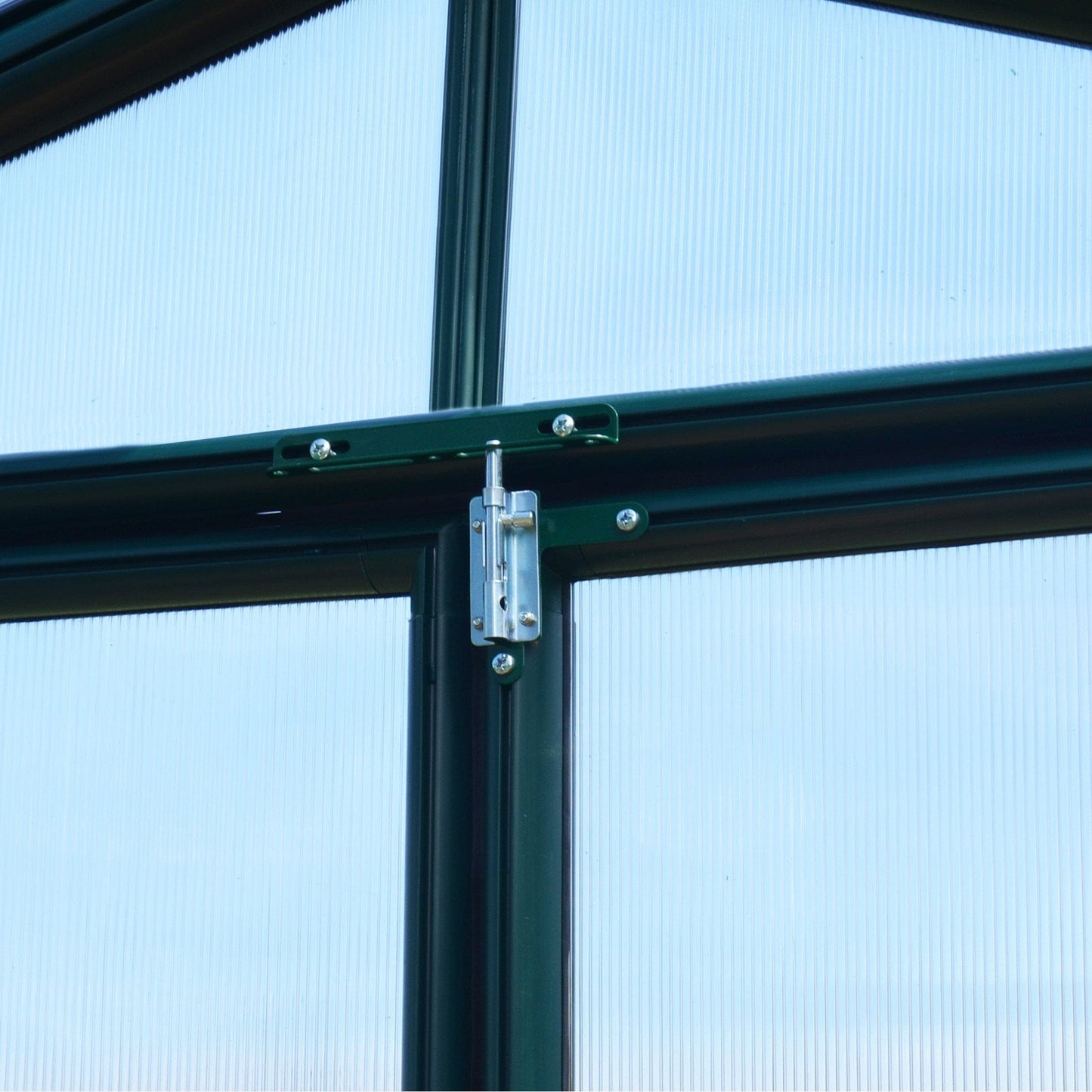 Palram - Canopia | Hobby Gardener Greenhouse Kit - 8 Ft Wide - Green With 6mm Twin-wall Polycarbonate Glazing - HG7108