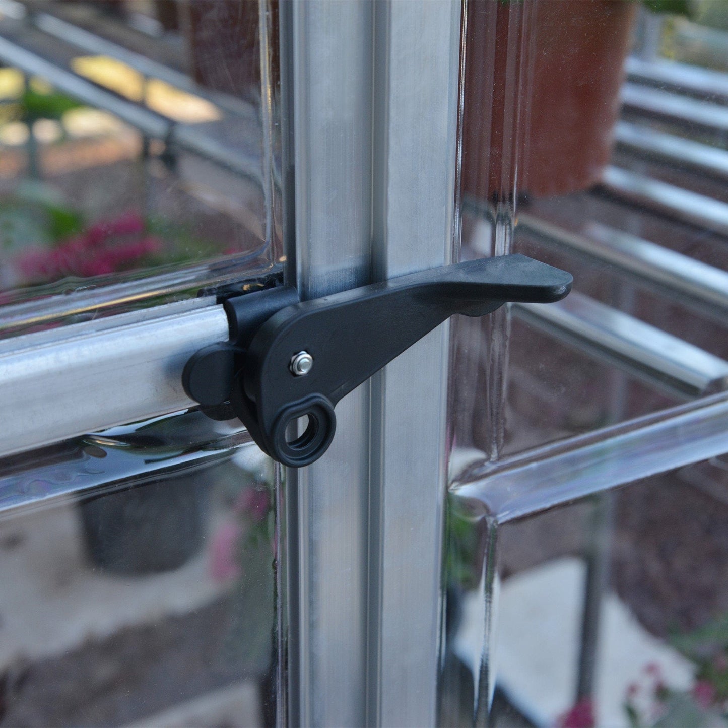 Palram - Canopia | 4x8 Ft Hybrid Lean-To Greenhouse Kit - Silver With 0.8mm Polycarbonate Glazing - HG5548