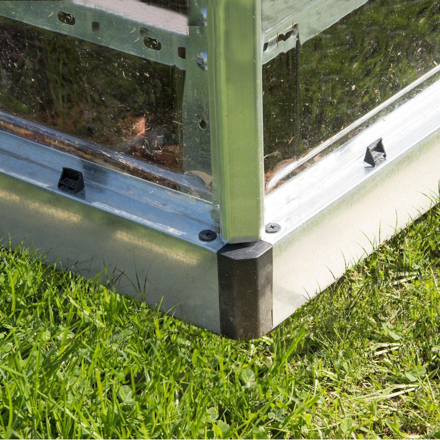 Palram - Canopia | 4x8 Ft Hybrid Lean-To Greenhouse Kit - Silver With 0.8mm Polycarbonate Glazing - HG5548