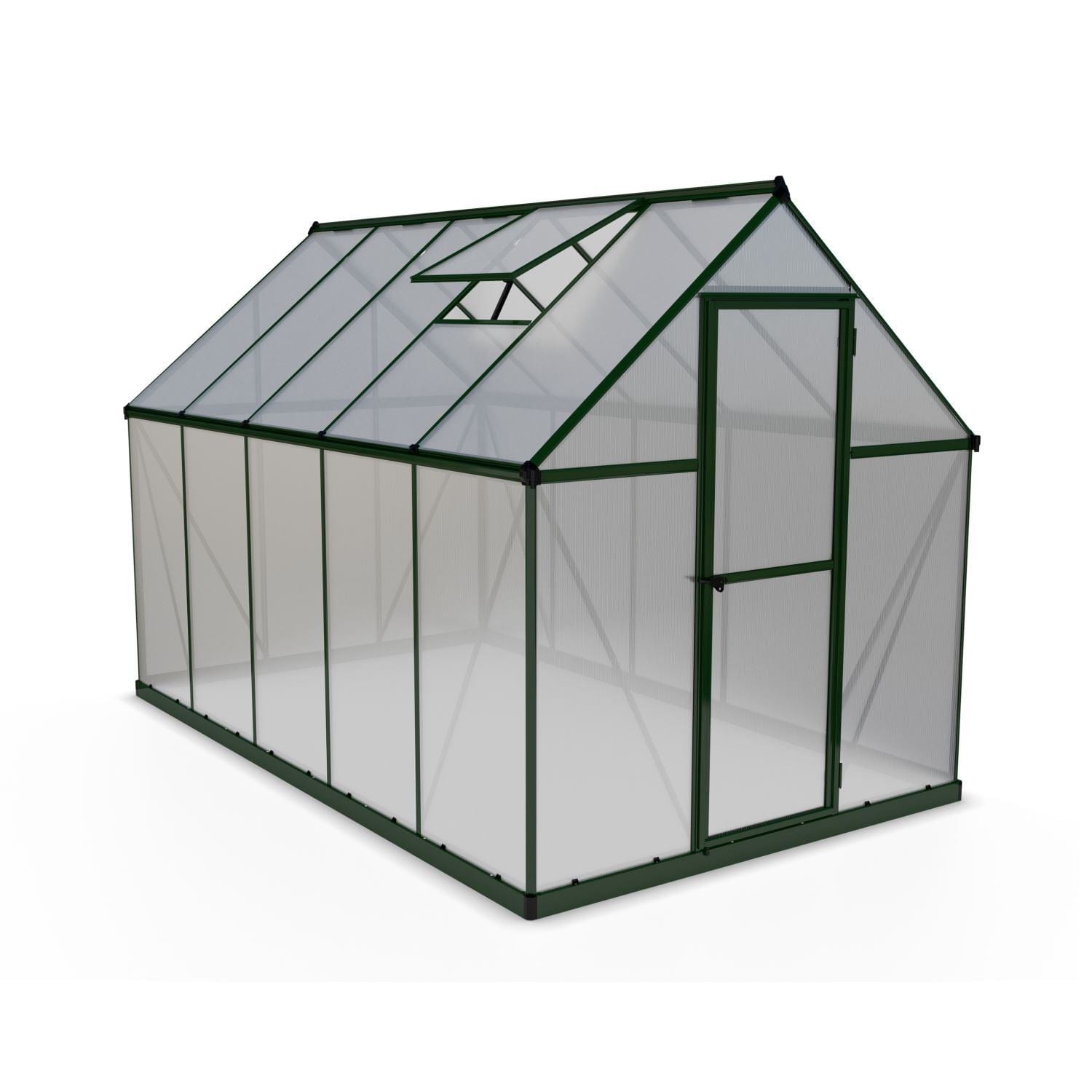 Palram Canopia | Mythos Greenhouse Kit 6 Ft Wide - Green With 4mm Twin-wall Polycarbonate Glazing - HG5005G