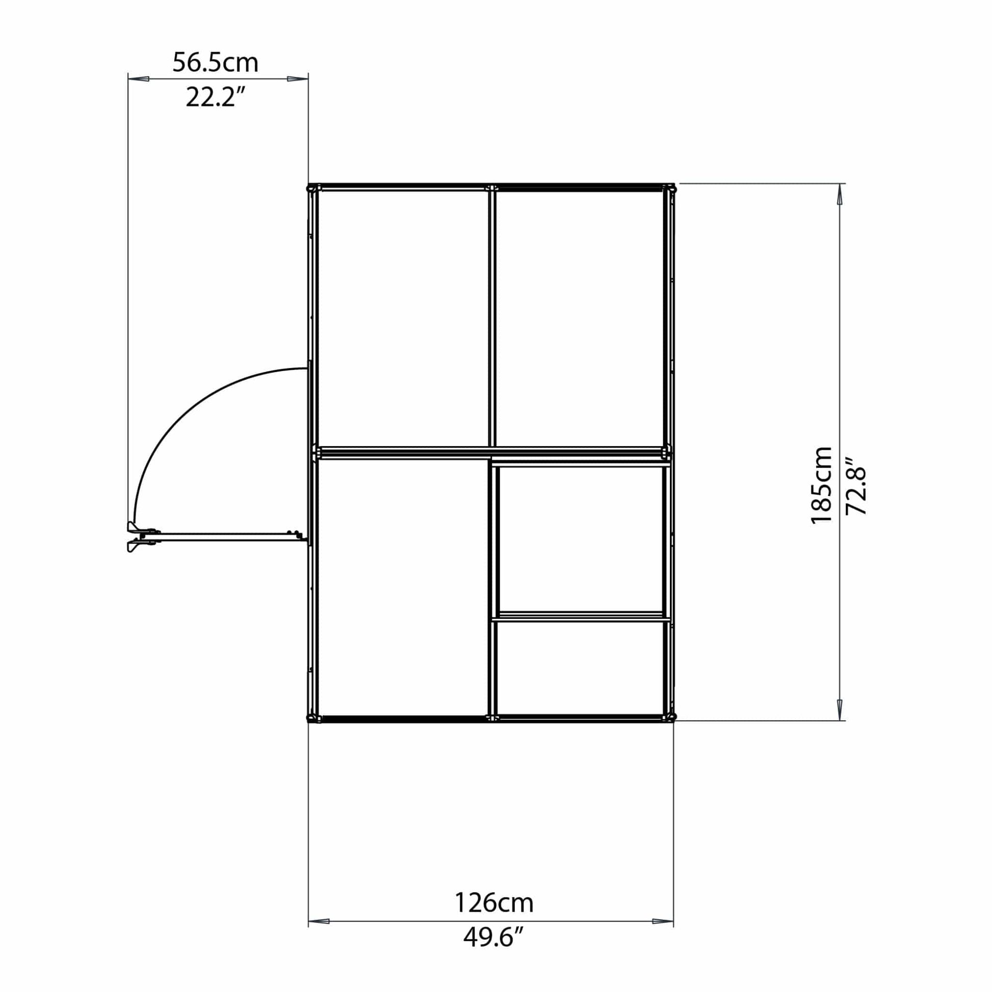 Palram Canopia | Mythos Greenhouse Kit 6 Ft Wide - Silver With 4mm Twin-wall Polycarbonate Glazing - HG5005