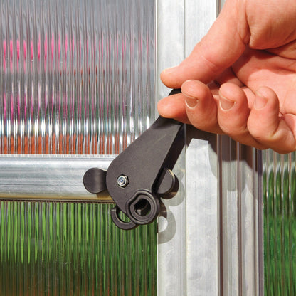 Palram - Canopia | Mythos Greenhouse Kit - 6 Ft Wide - Silver With 4mm Twin-wall Polycarbonate Glazing - HG5005