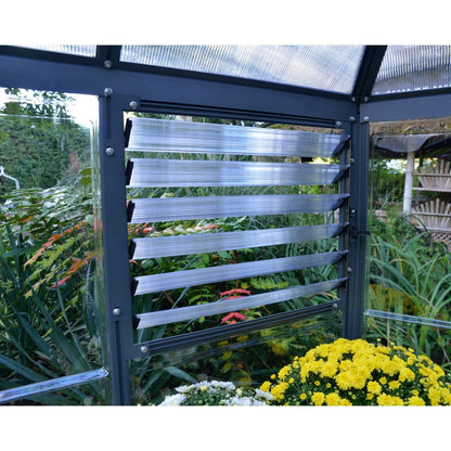 Palram - Canopia | 12x10 Ft Oasis Hex Greenhouse Kit - Gray With 0.8mm Polycarbonate Glazing - HG6005