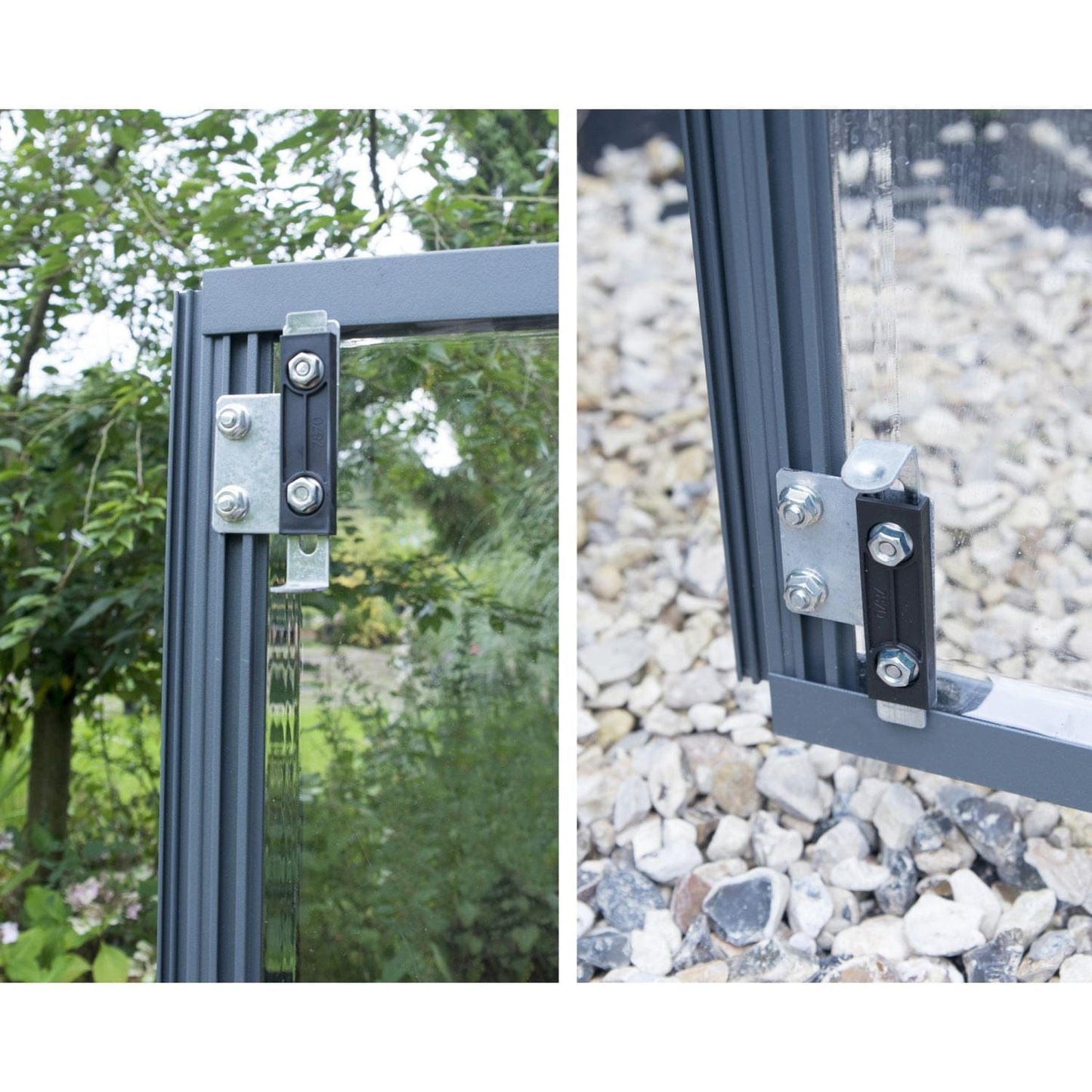 Palram - Canopia | 12x10 Ft Oasis Hex Greenhouse Kit - Gray With 0.8mm Polycarbonate Glazing - HG6005