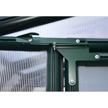 Palram - Canopia | 8x8 Ft Prestige Diffused Greenhouse Kit Package - Green With 6mm Twin-wall Polycarbonate Glazing - HG7308