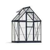 Palram Canopia | 6x4 Ft Hybrid Greenhouse Kit Gray With 0.8mm Polycarbonate Glazing - HG5504Y