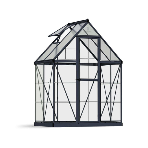 Palram Canopia | 6x4 Ft Hybrid Greenhouse Kit Gray With 0.8mm Polycarbonate Glazing - HG5504Y