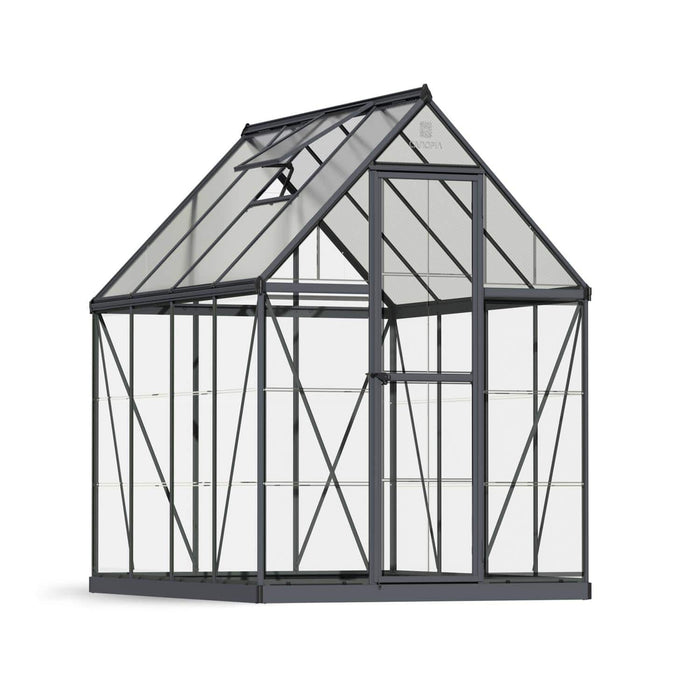 Palram Canopia | 6x8 Ft Hybrid Greenhouse Kit Gray With 0.8mm Polycarbonate Glazing - HG5508Y