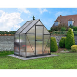 Palram Canopia | 6x4 Ft Mythos Greenhouse Kit Gray With 4mm Twin-wall Polycarbonate Glazing - HG5005Y