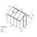 Palram Canopia | 6x8 Ft Mythos Greenhouse Kit Gray With 4mm Twin-wall Polycarbonate Glazing - HG5008Y