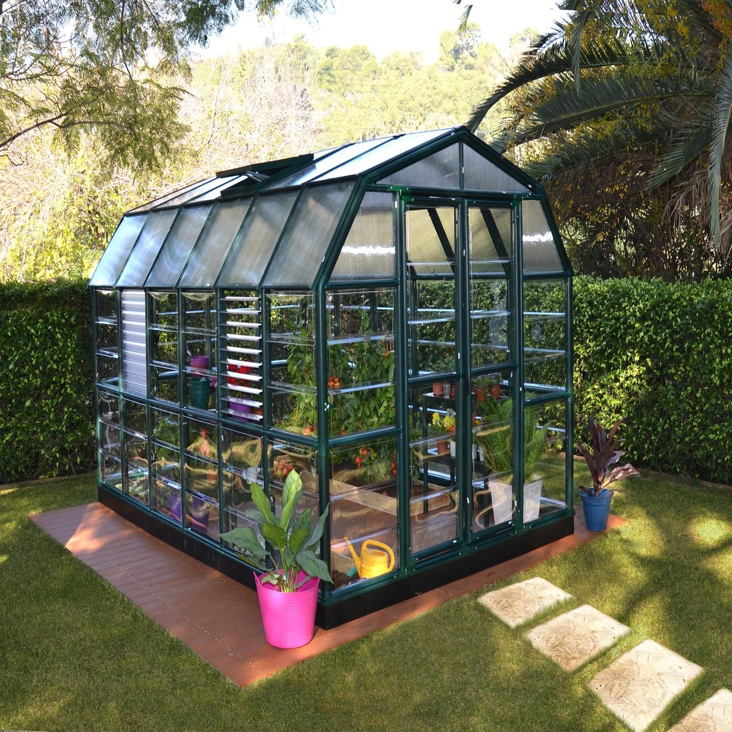 Palram - Canopia | Prestige 8x12 ft Clear Greenhouse Kit Package With 0.8mm Polycarbonate Glazing - HG7312C