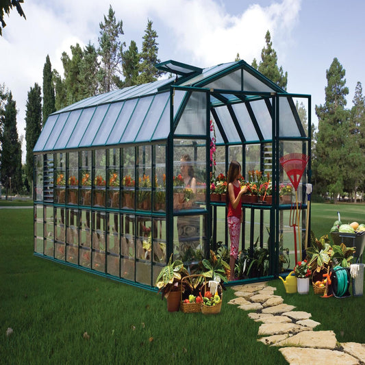 Palram - Canopia | Prestige 8x20 ft Clear Greenhouse Kit Package With 0.8mm Polycarbonate Glazing - HG7320C