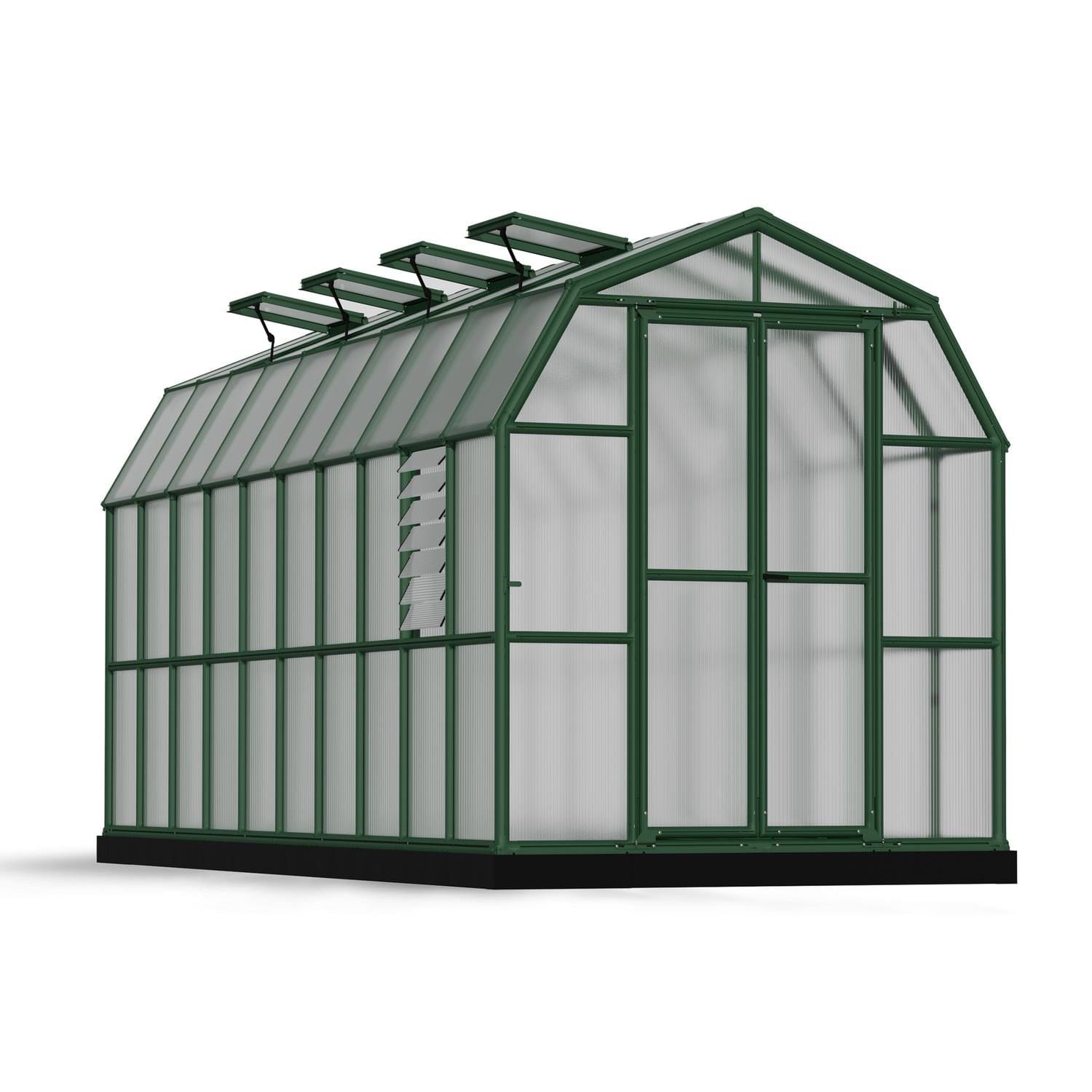 Palram - Canopia | Prestige 8x20 ft Twin Wall Greenhouse Kit Package With 6mm Twin-wall Polycarbonate Glazing - HG7320