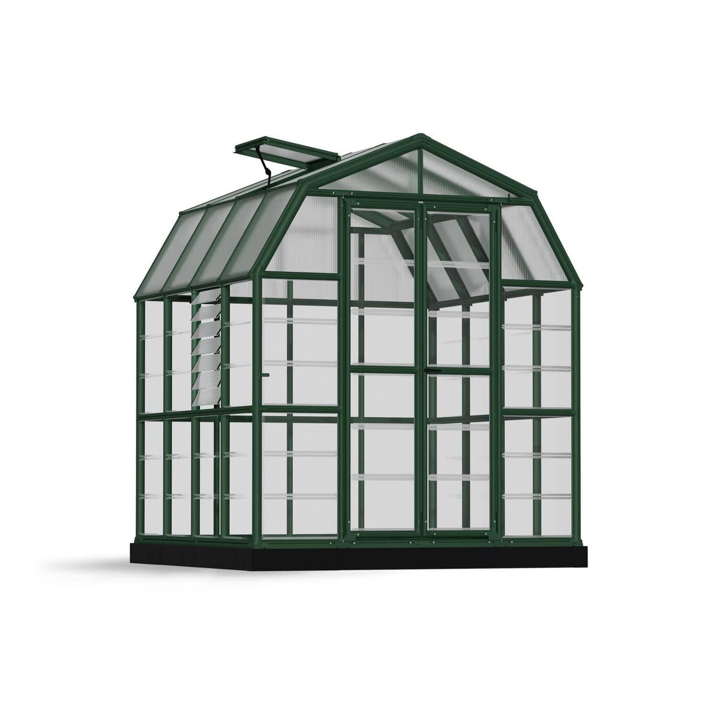 Palram - Canopia | Prestige 8x8 ft Clear Greenhouse Kit Package With 0.8mm Polycarbonate Glazing - HG7308C