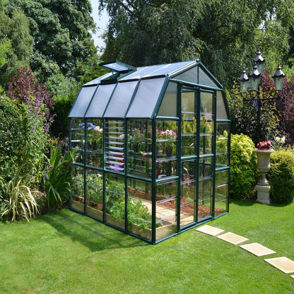 Palram - Canopia | Prestige 8x8 ft Clear Greenhouse Kit Package With 0.8mm Polycarbonate Glazing - HG7308C