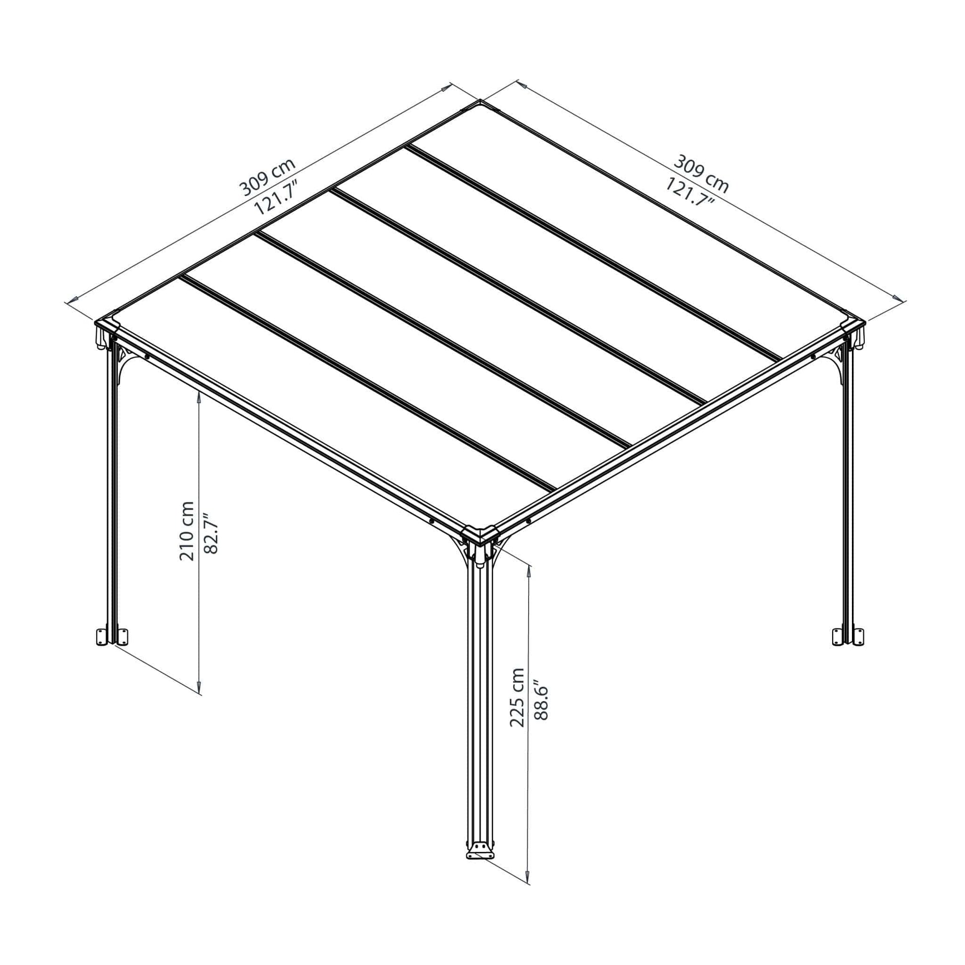 Palram Canopia | Milano 3000 10' x 10' Gazebo - HG9172