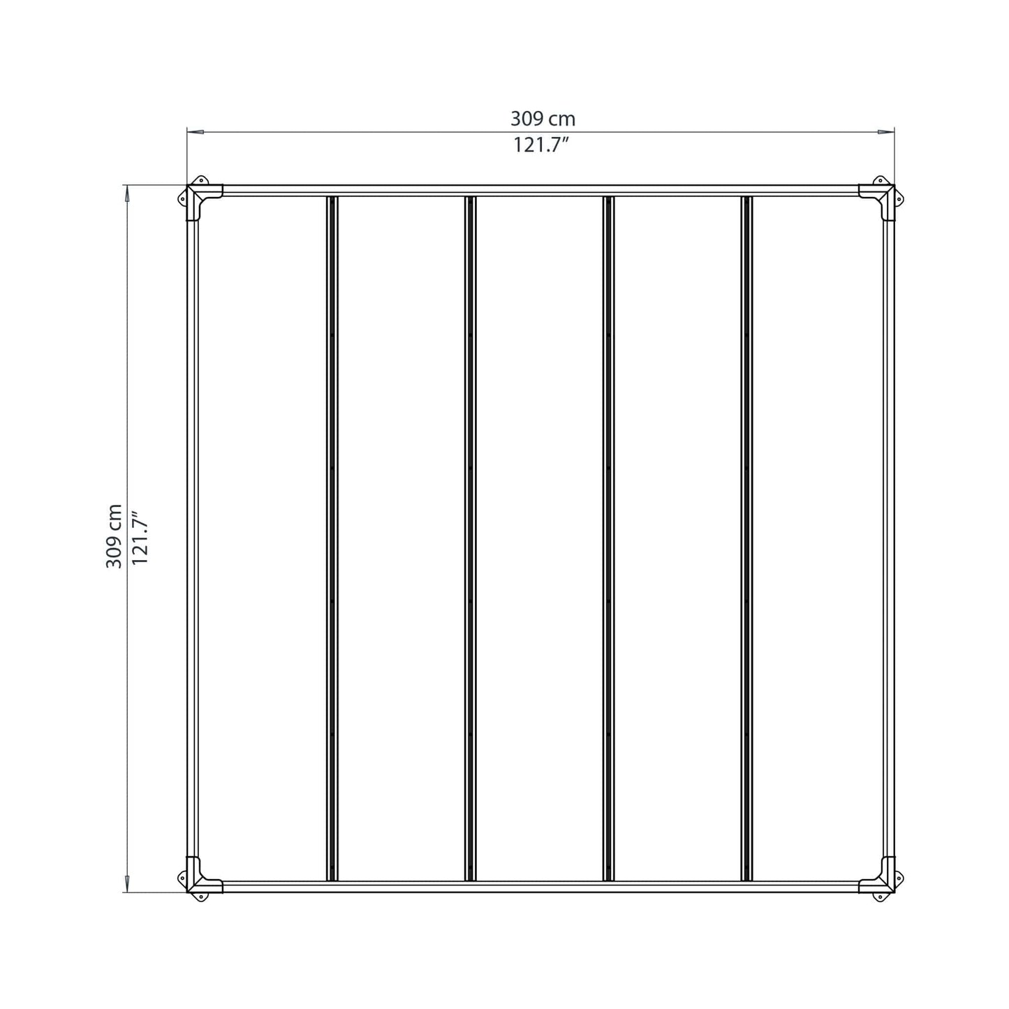 Palram - Canopia | Milano 3000 10' x 10' Gazebo - HG9172