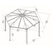 Palram Canopia | Monaco Hexagon Garden Gazebo 13'X15' - HG9160